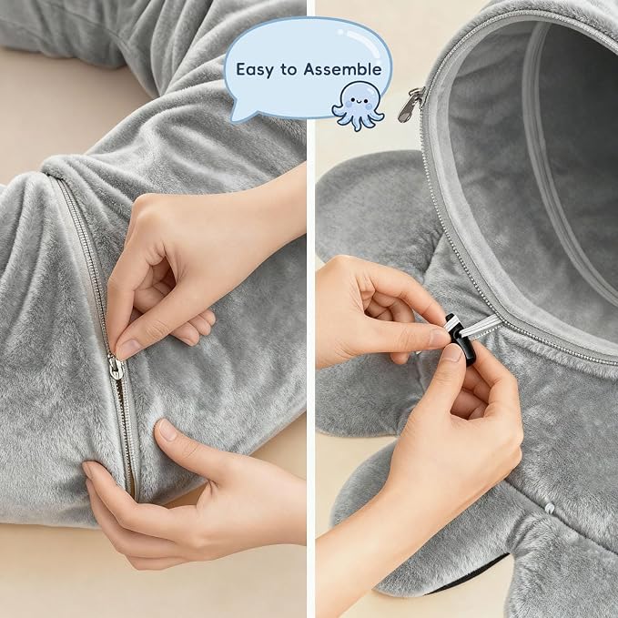 Cat Tunnel Bed for Indoor Cats, Peekaboo Cat Cave Bed, Cat Tunnel Christmas - Image 9