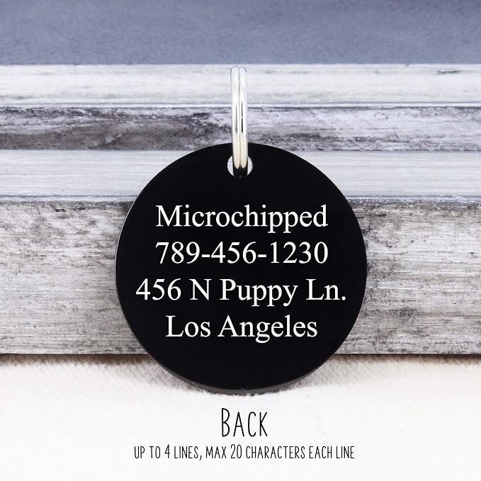 UltraJoys Stainless Steel Pet ID Tag Dog Name Tags Personalized Front and Back - Image 3