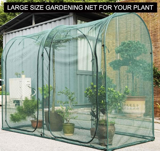 Poray Large Tunnel 8.2'x4' Plant Netting Cover, 6FT Tall Crop Cage Tomato - Image 3