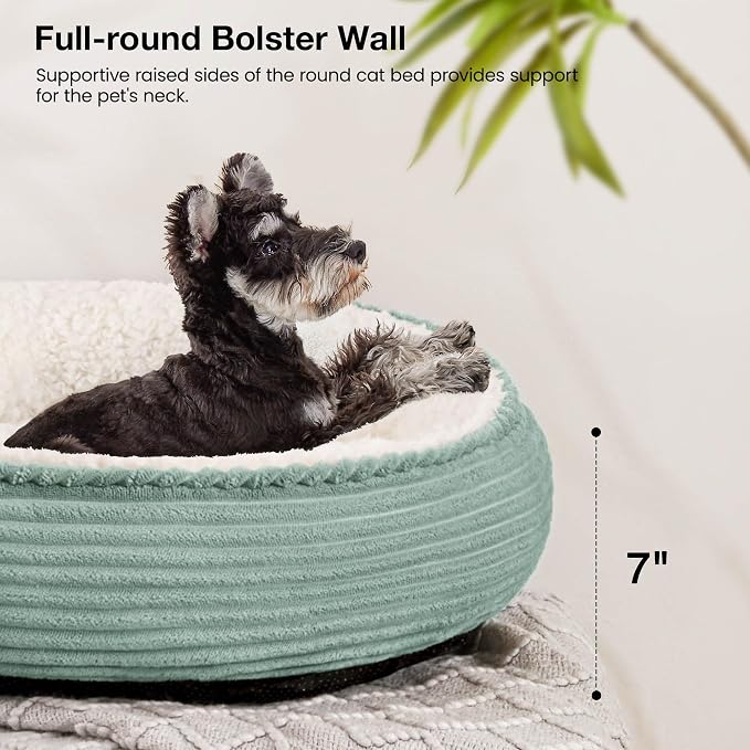 Love's cabin Round Donut Cat and Dog Cushion Bed, 25in Pet Bed - Image 5