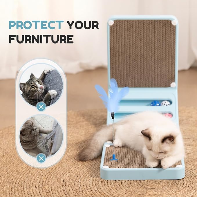 Cat Scratching Board Kitten Scratching Ball Wall Scratchers - Image 9