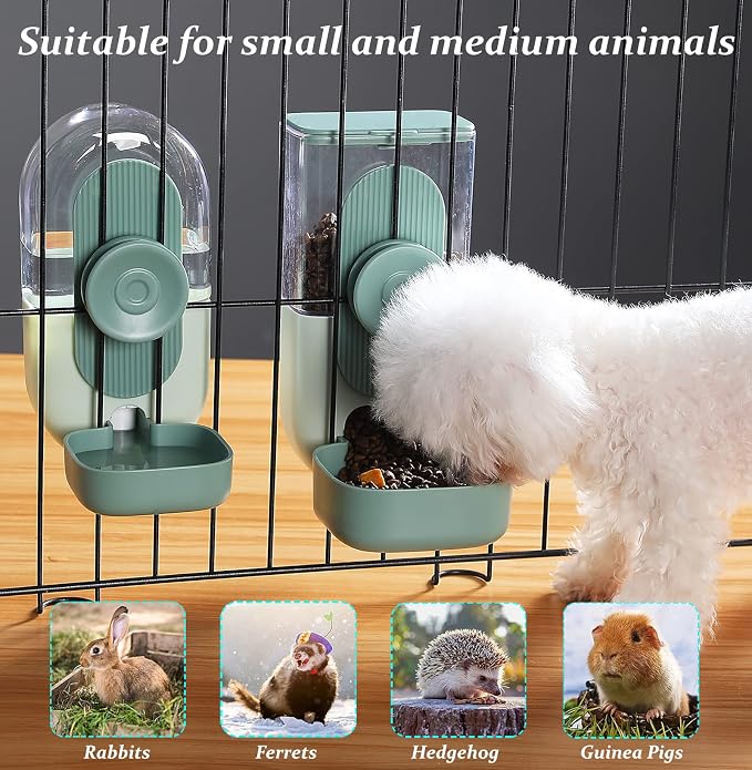 Kenond 35oz Hanging Automatic Pet Food Water Dispenser, Auto Gravity Pet Feeder - Image 4