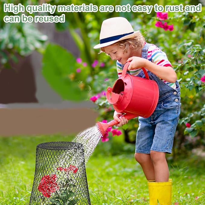 10 Pcs Chicken Wire Cloche Plant Covers Garden Netting Metal Heavy Duty Plant - Image 5