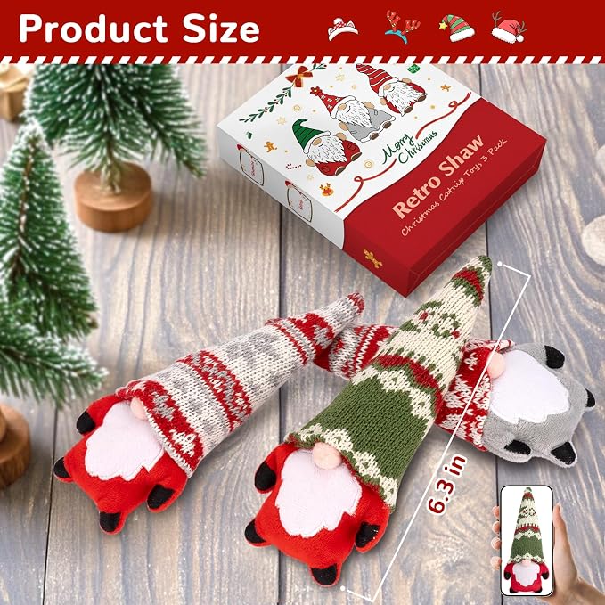 Retro Shaw Christmas Cat Toys, Xmas Catnip Toys - Image 4