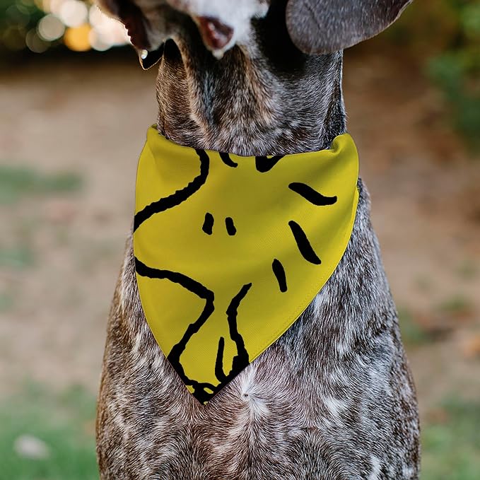 Peanuts Pet Bandana Peanuts Woodstock Pose Close Up Yellow Slip On Collar - Image 4