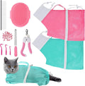 JULMELON Cat Washing Bag 10 PCS Set, Adjustable Cat Shower Net Bag and Pet by JULMELON