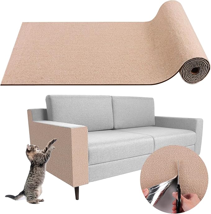 Climbing Cat Scratcher Mat Trimmable Cat Scratching Post Carpet 78.7’’x15.8’’ by LSGCQ
