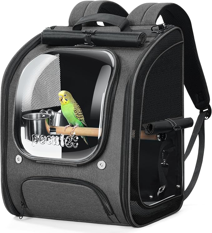 Pecute Bird Backpack Carrier for Small Birds, Bird Carrier by pecute