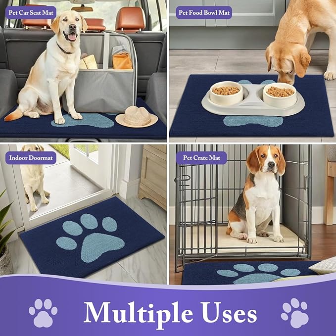 Buganda Dog Door Mat for Muddy Paws, Absorbent Dirt Trapper Washable Indoor - Image 8