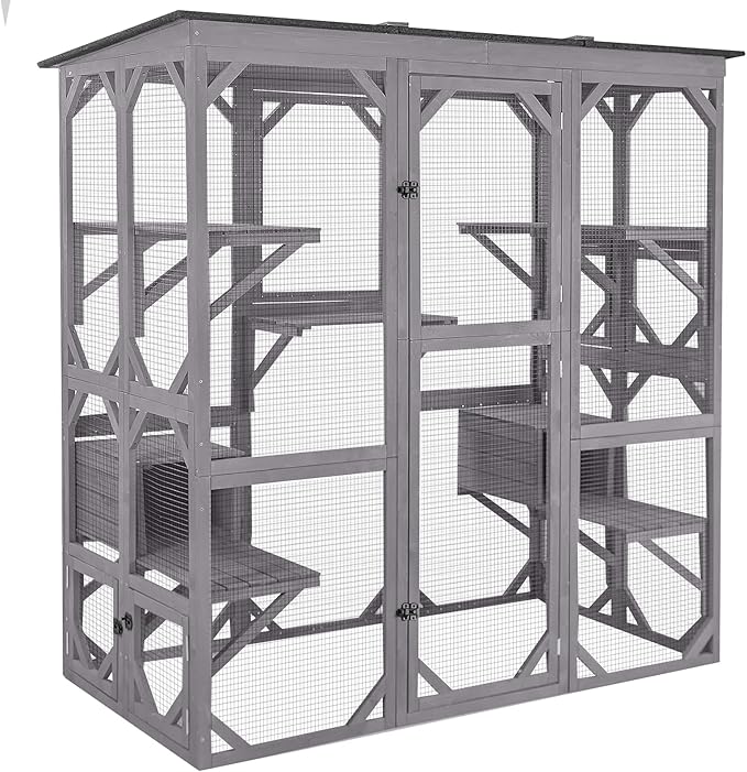 Aivituvin Cat House Outdoor Catio Kitty Enclosure by Aivituvin