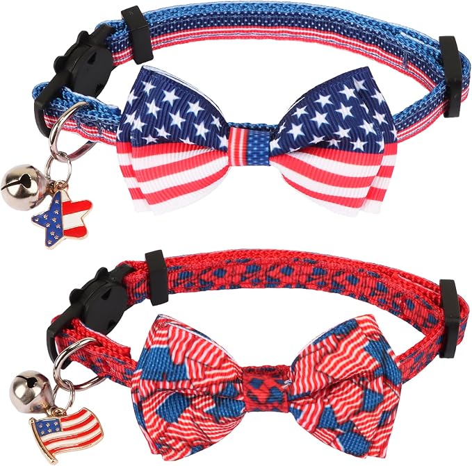ADOGGYGO American Flag Cat Collars by ADOGGYGO