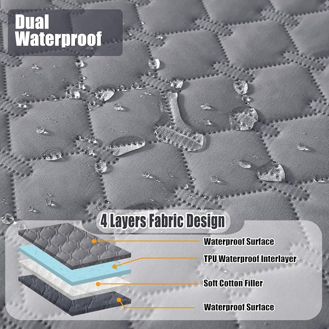 Smiry Waterproof Dog Bed Cover Blanket, Soft Reversible Pet Blanket, Washable - Image 2