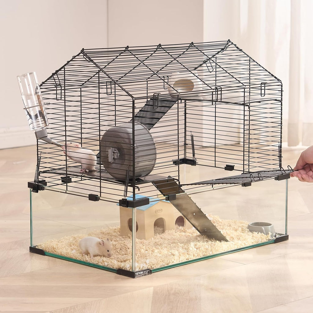 VEVOR Hamster Cage, 22.8 x 15 x 21.3 in - GlobalHabitat Supply