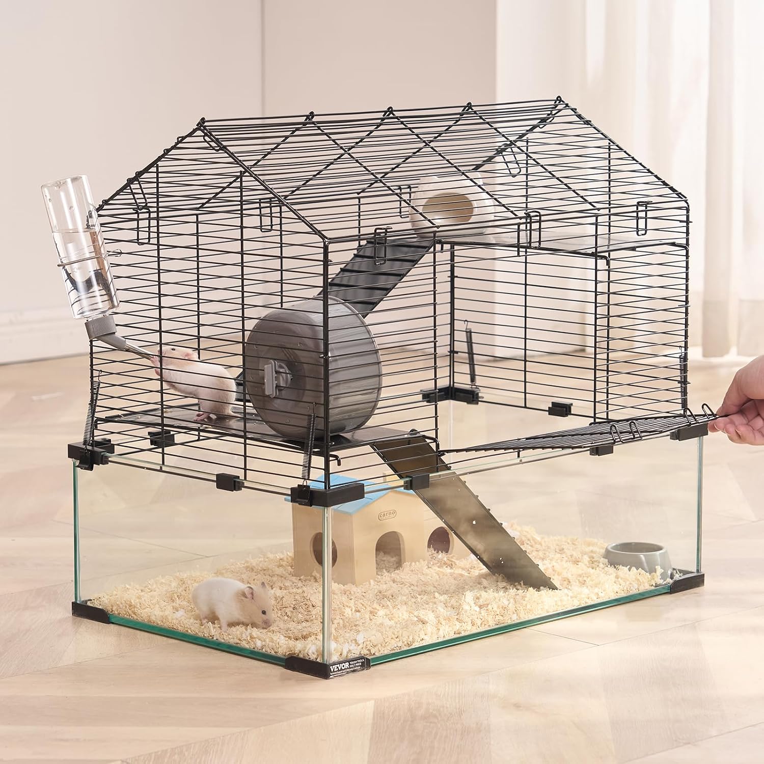 VEVOR Hamster Cage, 22.8 x 15 x 21.3 in - GlobalHabitat Supply