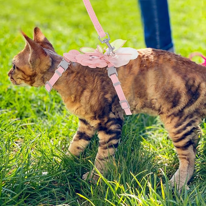 TIESOME Cat Harness and Leash Set, Adjustable Gradient Kitten Harness Escape - Image 6