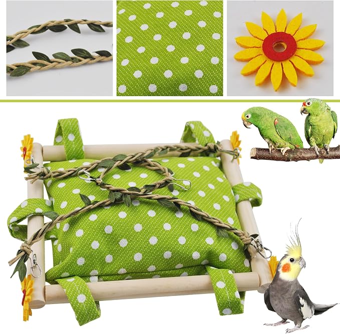 Bird Toy Climbing Hammock Nest Hanging Bird Bed - Image 3