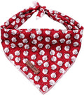 Lionet Paws Christmas Dog Bandana Washable Cotton Handkerchief Scarf Triangle by lionetpaws