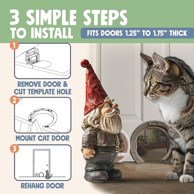 Gnome® Door Cat Door for Interior Doors - Image 4