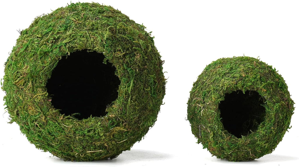USMOLA 4" Woodland Green Mossy Reptile Caves - GlobalHabitat Supply