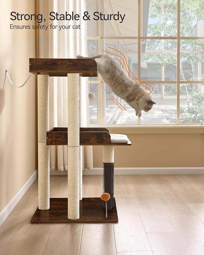 FourFurPets 43.7" Cat Tree, Modern Cat Tree Tower, Cat Tower - Image 4