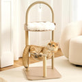 Modern Cat Tree Tower for Indoor Cats up to 12lbs, Wood Cat Bed by Kicari