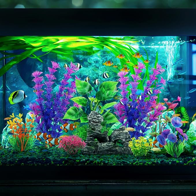 Fish Tank Accessories Aquarium Decorations Plants, Aquarium Decor Plastic Plants - Image 6