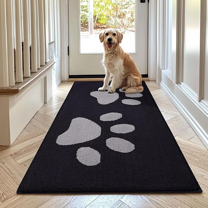 Buganda Dog Door Mat for Muddy Paws, Absorbent Dirt Trapper Washable Indoor by Buganda