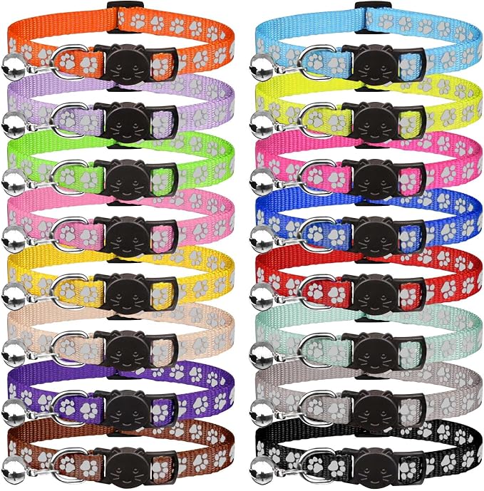 16 PCS Breakaway Cat Collars by QDYU