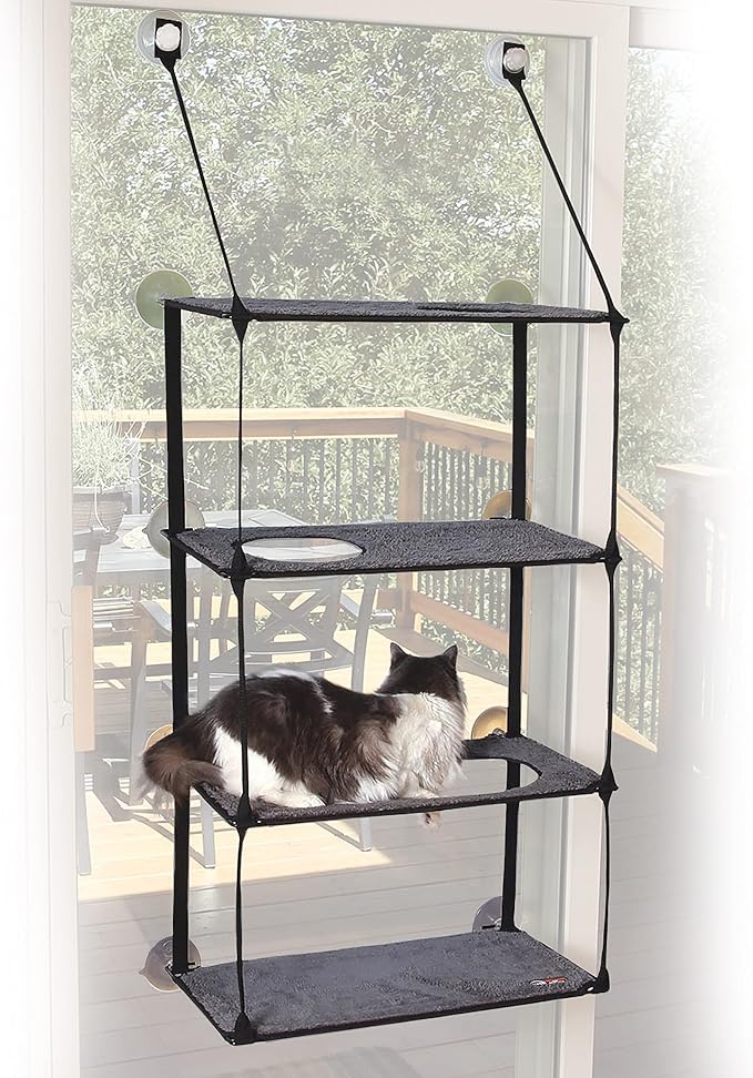 K&H Pet Products EZ Mount Quad Stack Cat Window Perch by KHPetProducts