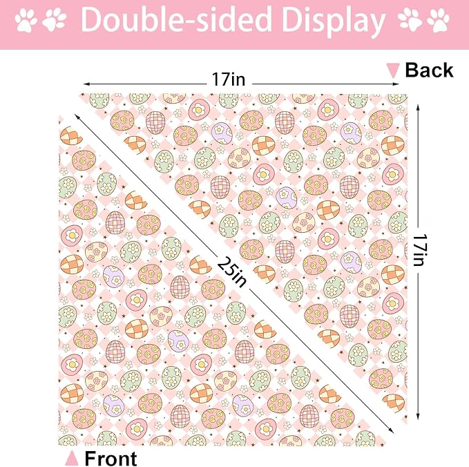 Easter Dog Bandana, 2 Pack Adjustable Holiday Party Pets Rabbit Easter Egg - Image 7