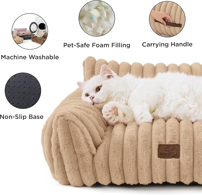 Bedsure ComfyFleece™ Cute Cat Couch - Image 5