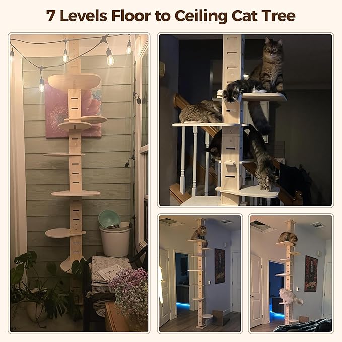 COZIWOW Floor to Ceiling Cat Tree Tower - Image 2