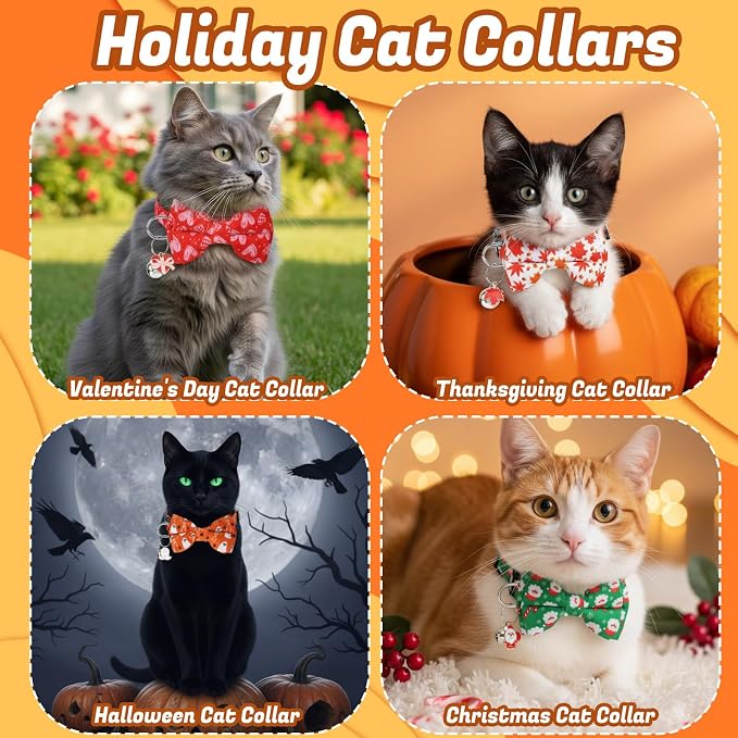 18 Pcs Holiday Cat Collars St. Patrick's Day Cat Collars - Image 6
