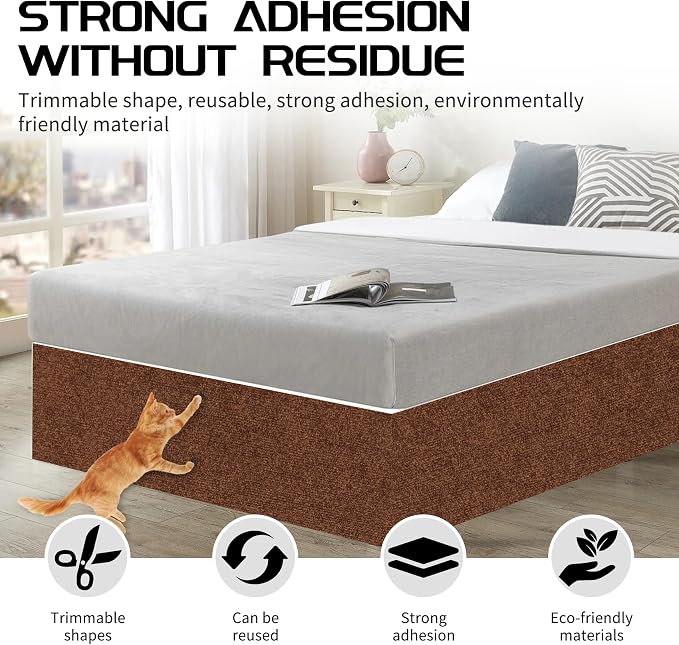 2 Pcs 39.4"x15.8" Cat Scratch Mat, Cat Scratch Couch Furniture Protector - Image 5