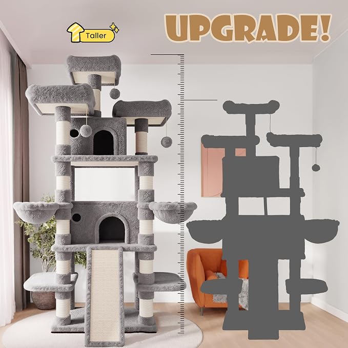 SHA CERLIN 81 Inches Extra Large Cat Tree - Image 3