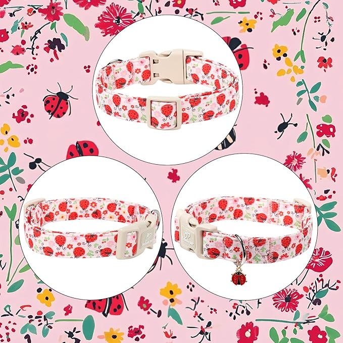 Lucky Ladybug Dog Collar for Medium Dogs - Image 7