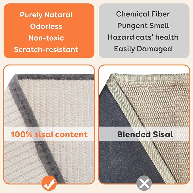Extra-Larger Sisal Cat Scratcher Bed, Durable Cat Scratching Post - Image 2