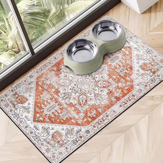 Eco-Friendly Boho Pet Feeding Mats by Cuslnox