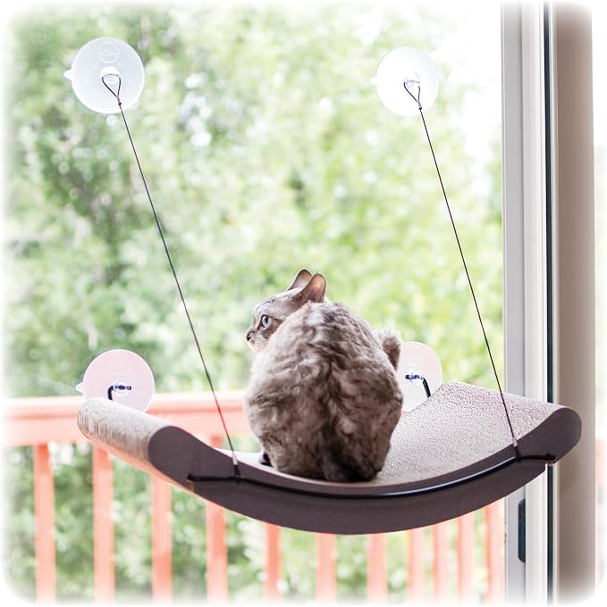 K&H Pet Products EZ Mount Cat Window Perch Kitty Sill Scratcher Cradle by KHPetProducts
