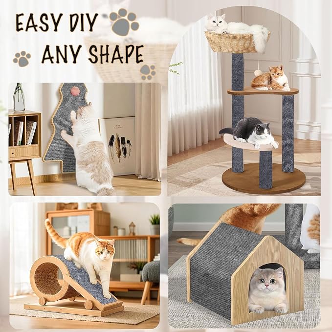 118"X15.8" Self-Adhesive Cat Scratching Mat, Couch Protector from Cat Claws - Image 3