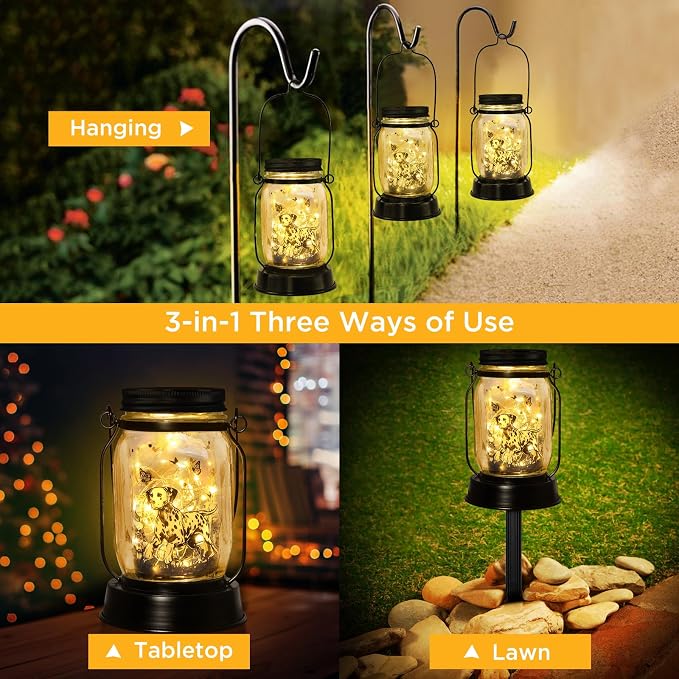 Dalmatian Gifts for Women/Men Dalmatian Solar Lanterns Mom Birthday Spotted Dog - Image 5