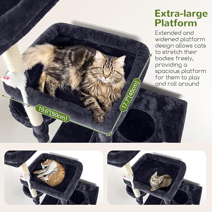 Globlazer Extra Large Cat Tower, 81-inch Tall Cat Tree - Image 3