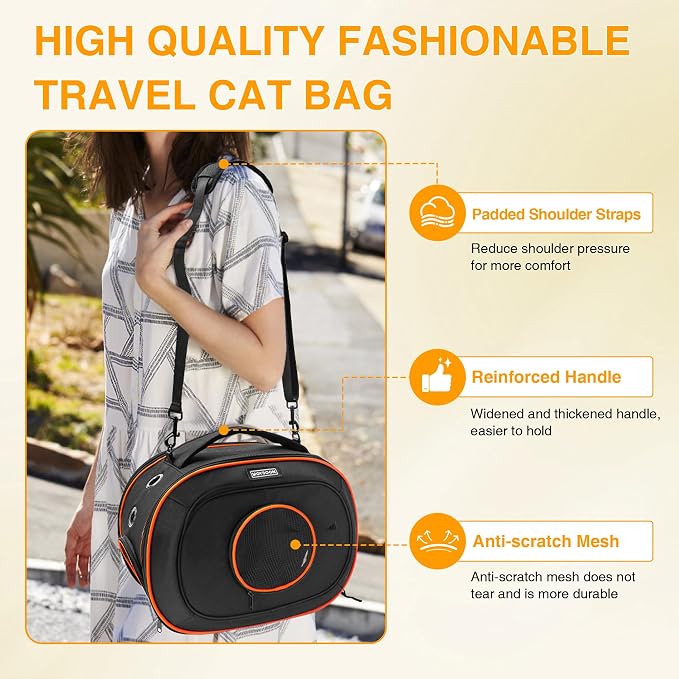 Airline Approved Cat Carrier 17" x 12.5" x 9", Fully Removable - Image 5