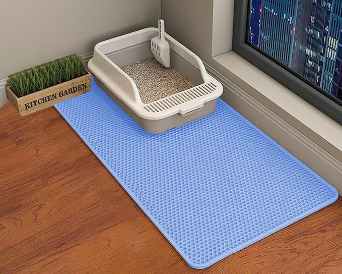 HCY&WLD Cat Litter Mat, Honeycomb Double Layer Cat Litter Trapping Mat by HCY%26WLD
