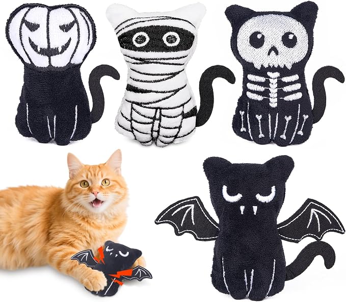 Retro Shaw Cat Toys 4Pcs, Catnip Toys by RetroShaw