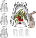 4 Pcs 11.6"×11.6" Plant Protectors from Animals, Sturdy Metal Plant Cages by Qaobo