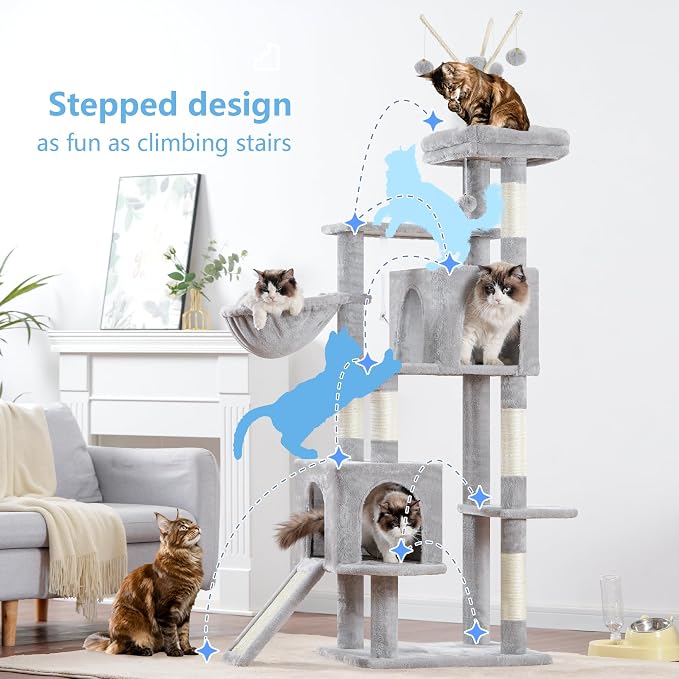 Hey-brother Cat Tree Tower, Sturdy Scratching Posts - Image 3