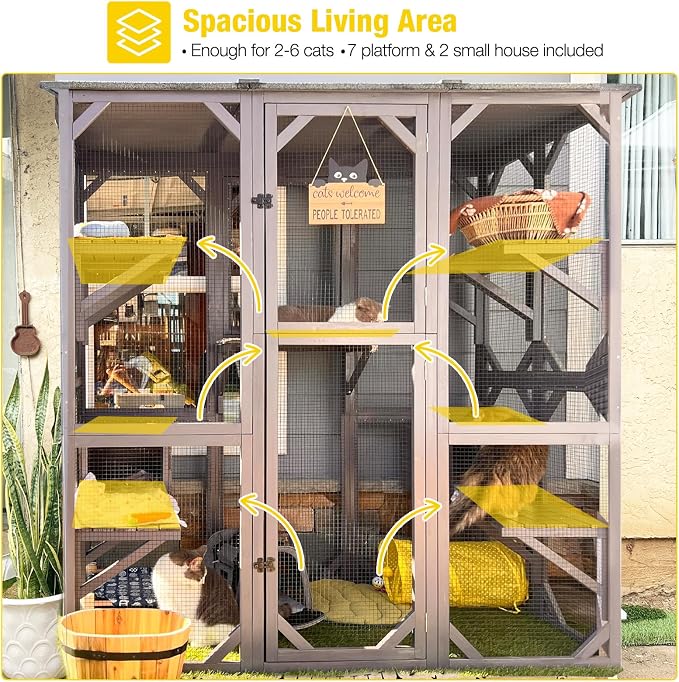 Aivituvin Cat House Outdoor Catio Kitty Enclosure - Image 6
