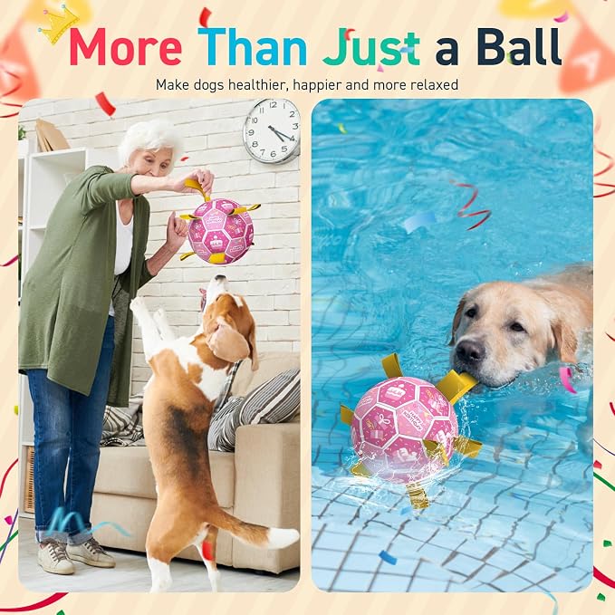 QDAN Dog Birthday Toys, Squeaky Dogs Toys, Dog Soccer Ball - Image 6