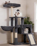 Heybly Cat Tree with Cat Self Groomer Brush, Cat Tower Condo by HEYBLY